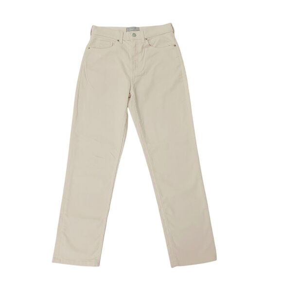 Everlane Corduroy Pants 27 Beige Baby Cord Cheeky Straight Leg Stretch Comfort - Picture 1 of 12